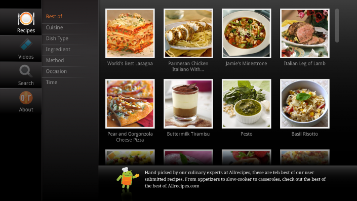 Allrecipes Google TV